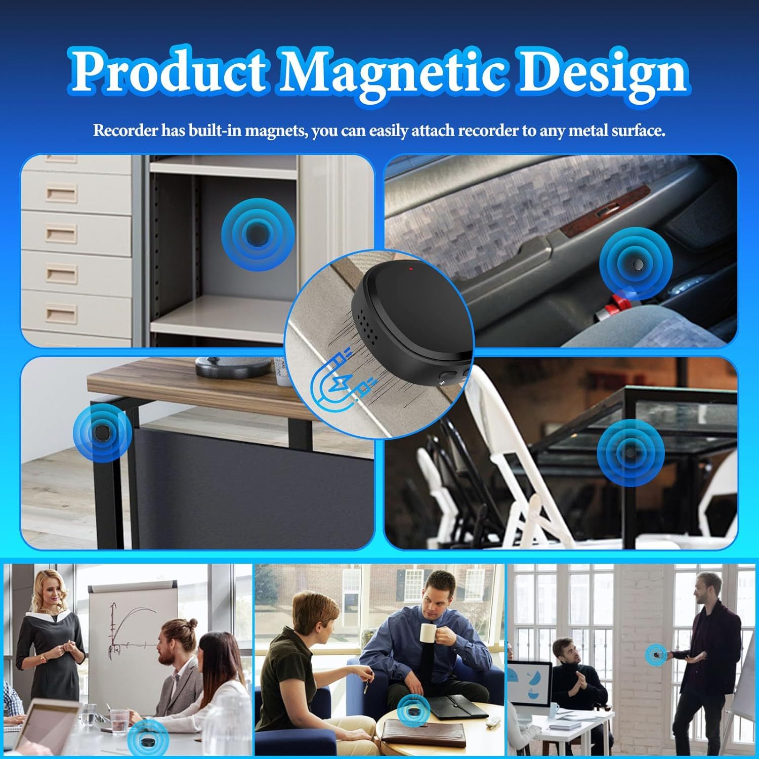 Mini Voice Recorder With Built-in Speaker And Built-in Magnet