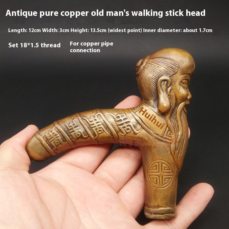 Copper Walking Stick Solid Head Hand Pieces