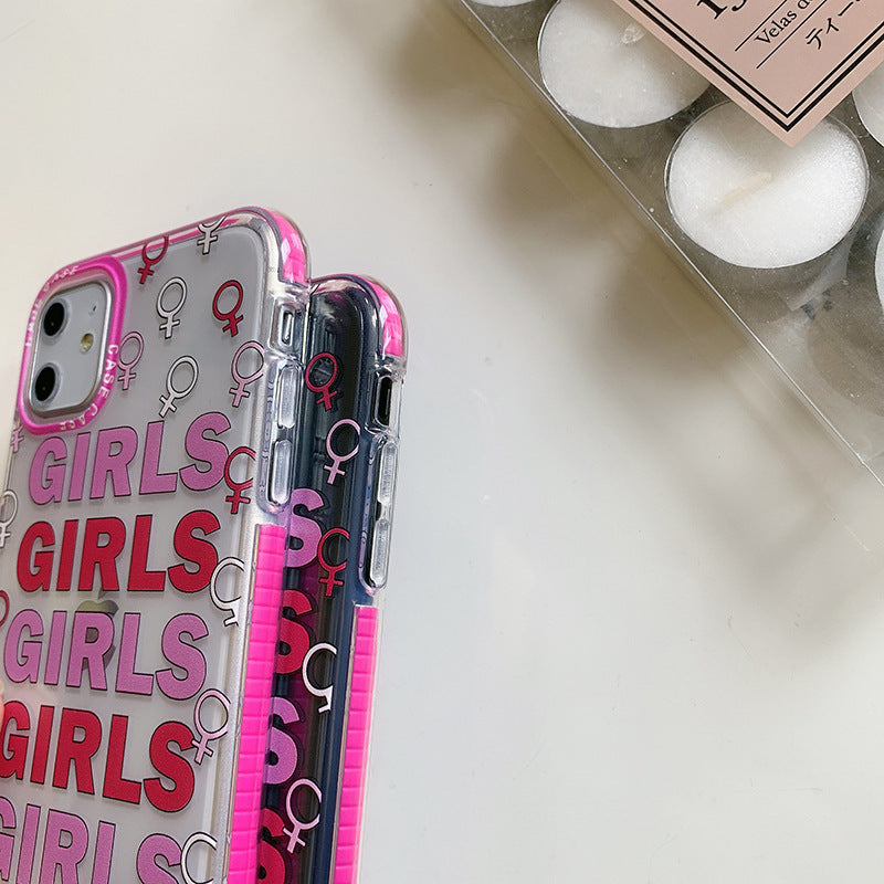 Girl  Case All-inclusive Soft Case Transparent Protective Case