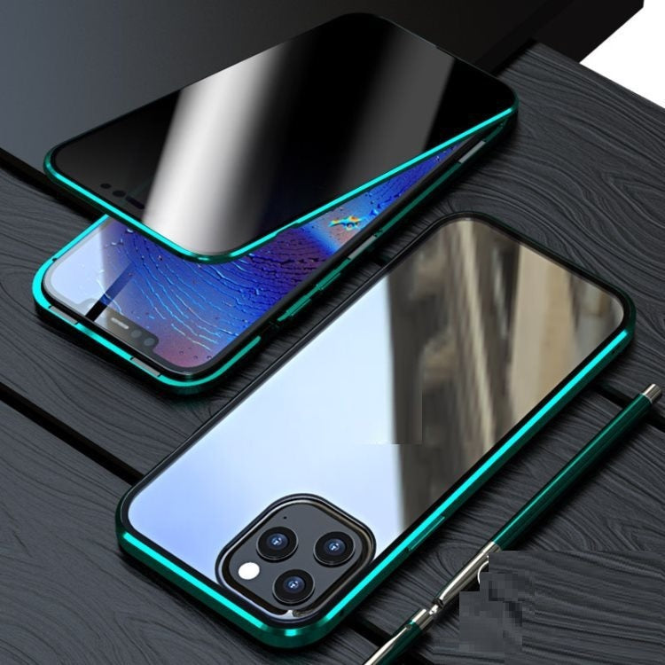 Double Sides Glass Cover Anti Privacy Protector Magnetic Absorption Case