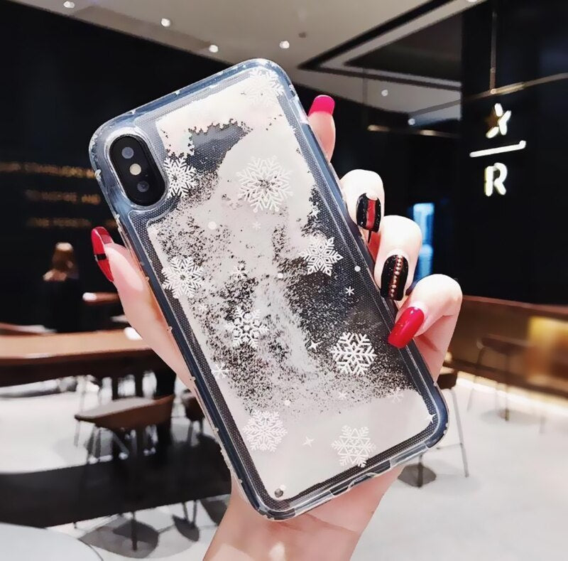 Snowflakes Sands Mobile Shell Christmas Compatible with Apple