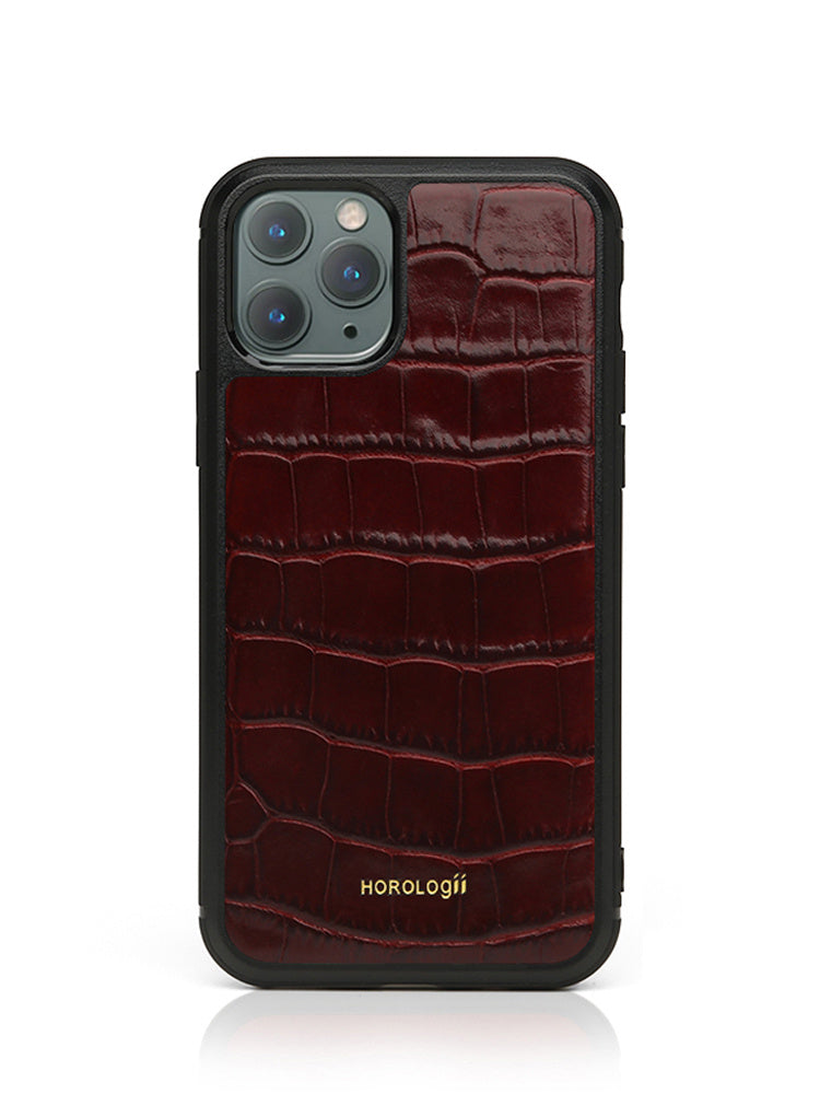 Compatible with Apple,  Unique Alligator Grain Leather Case for Iphone