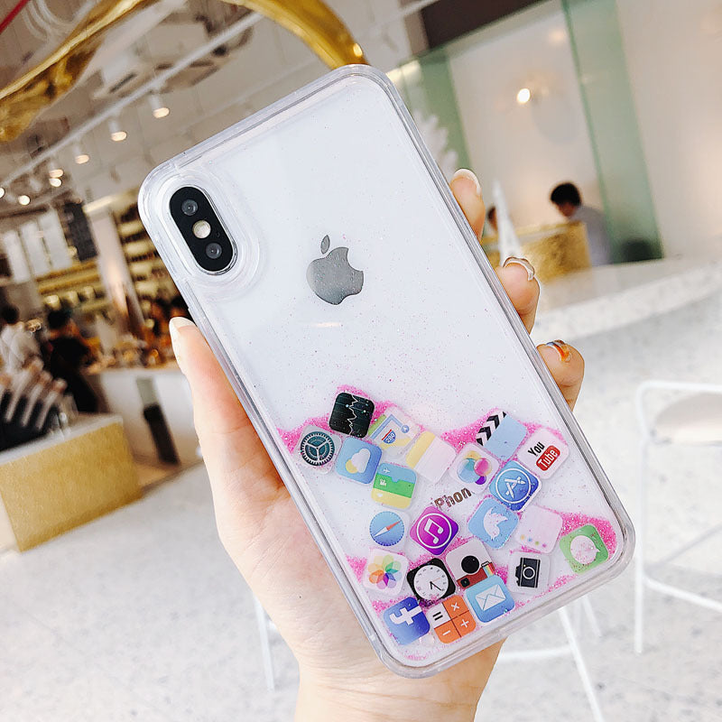 Snowflakes Sands Mobile Shell Christmas Compatible with Apple