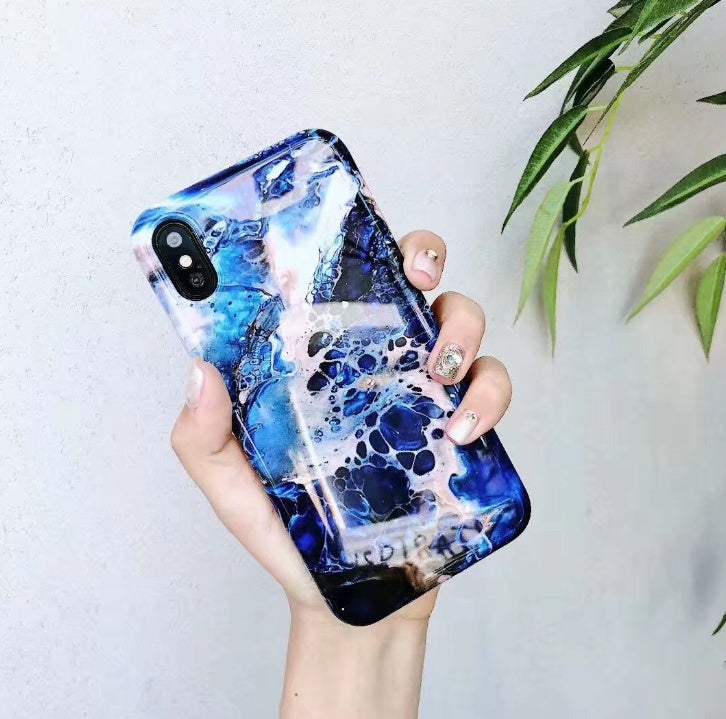 Case For 7 6 6s Plus Colorful Stone Image Pattern Cases For8 7 X Plus Soft Back Cover