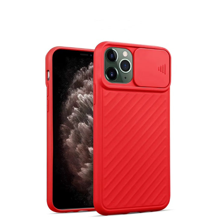 Slide Camera Lens Protector Phone Case Soft Silicone Cover Matte Back Cover