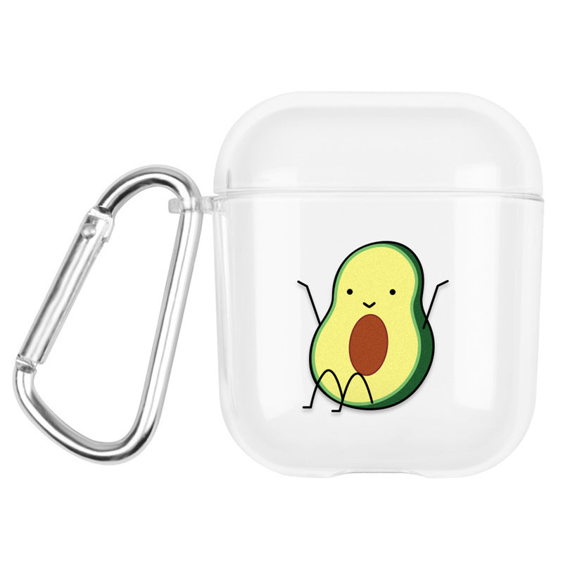 Compatible with Apple, Air Pods Protective Case PC Avocado Earphone Box
