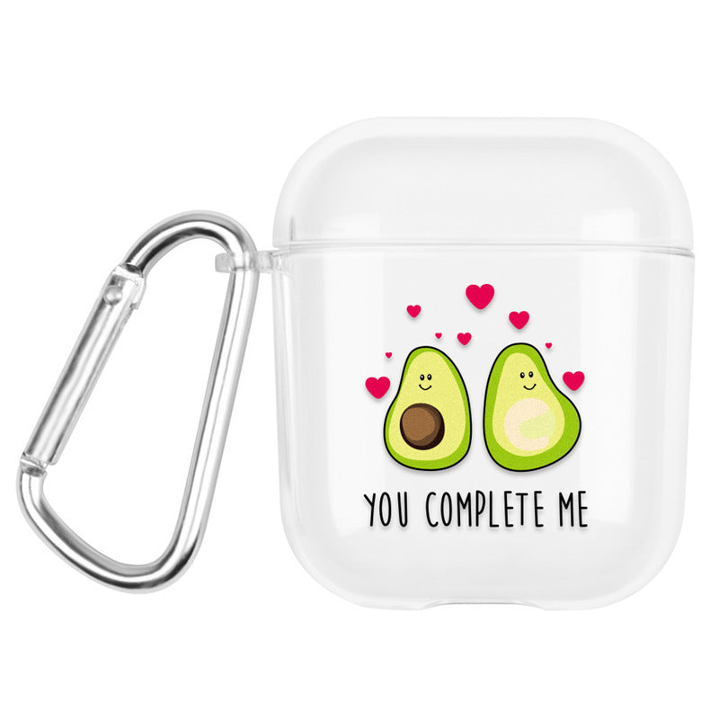 Compatible with Apple, Air Pods Protective Case PC Avocado Earphone Box