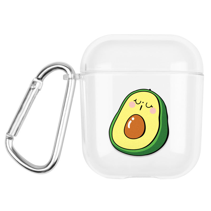 Compatible with Apple, Air Pods Protective Case PC Avocado Earphone Box