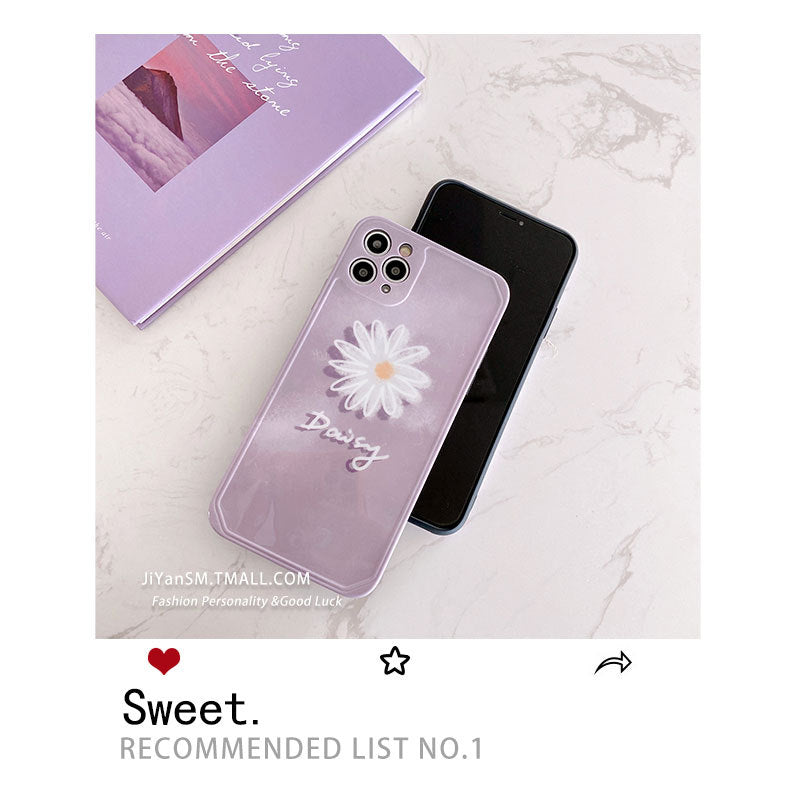 Compatible with Apple , Ins Net Red Purple Daisy Phone Case