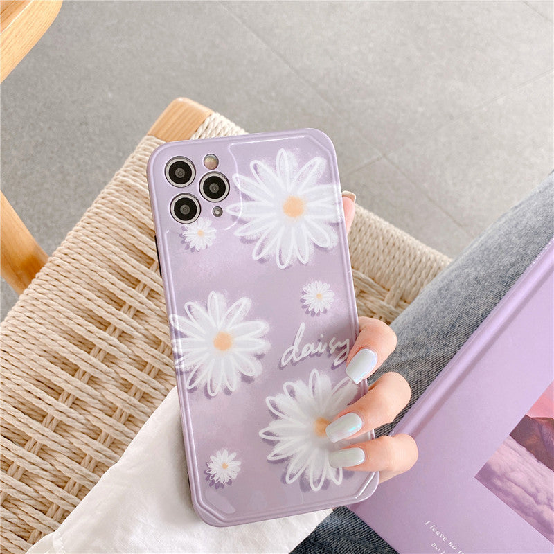 Compatible with Apple , Ins Net Red Purple Daisy Phone Case