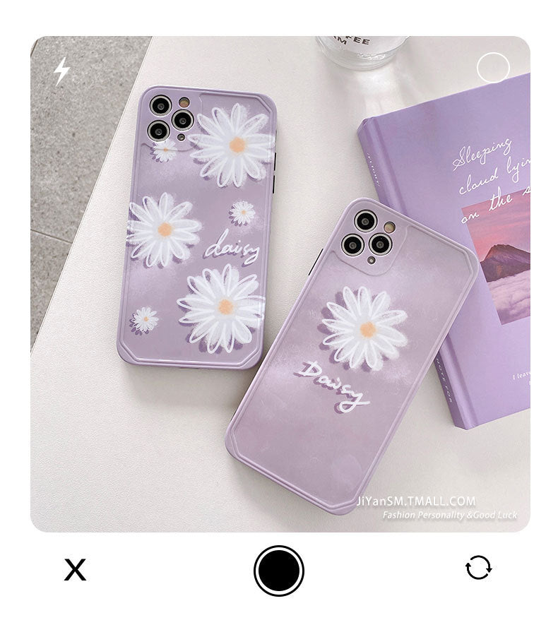 Compatible with Apple , Ins Net Red Purple Daisy Phone Case