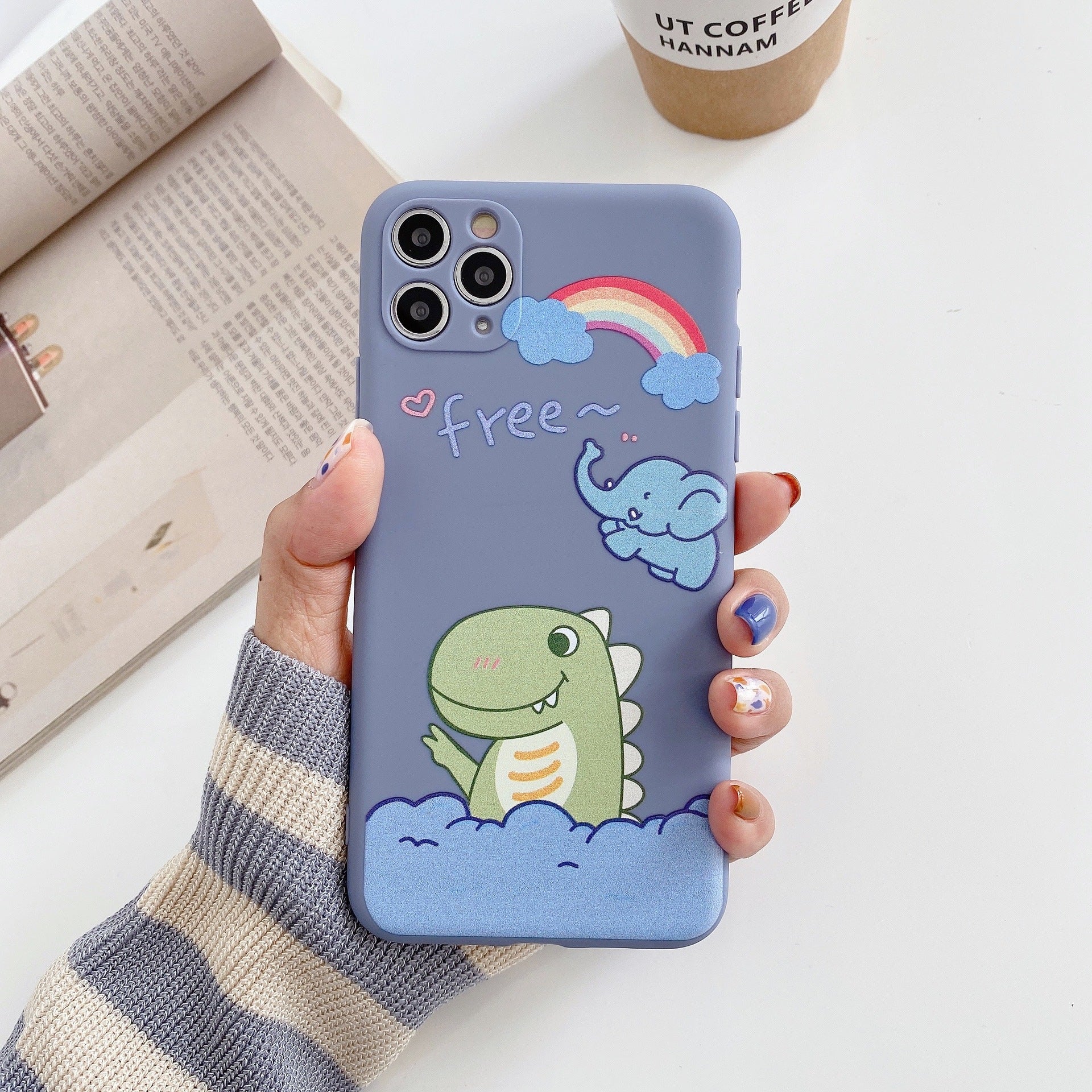 Compatible with Apple Cartoon Soft Shell For 12mini11promax Apple X XS XR SE  Iphone78plus Mobile Phone Case