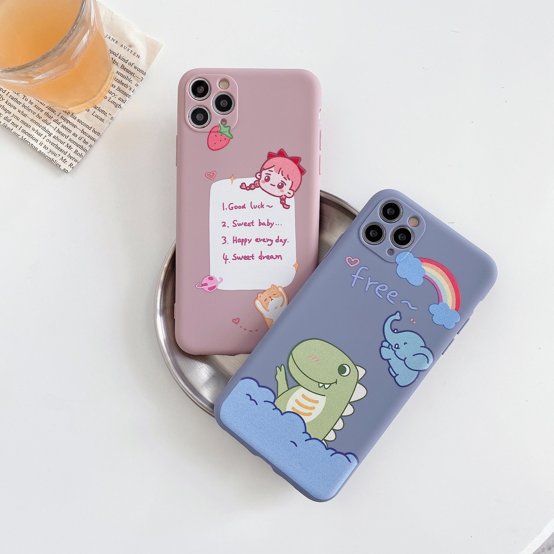 Compatible with Apple Cartoon Soft Shell For 12mini11promax Apple X XS XR SE  Iphone78plus Mobile Phone Case