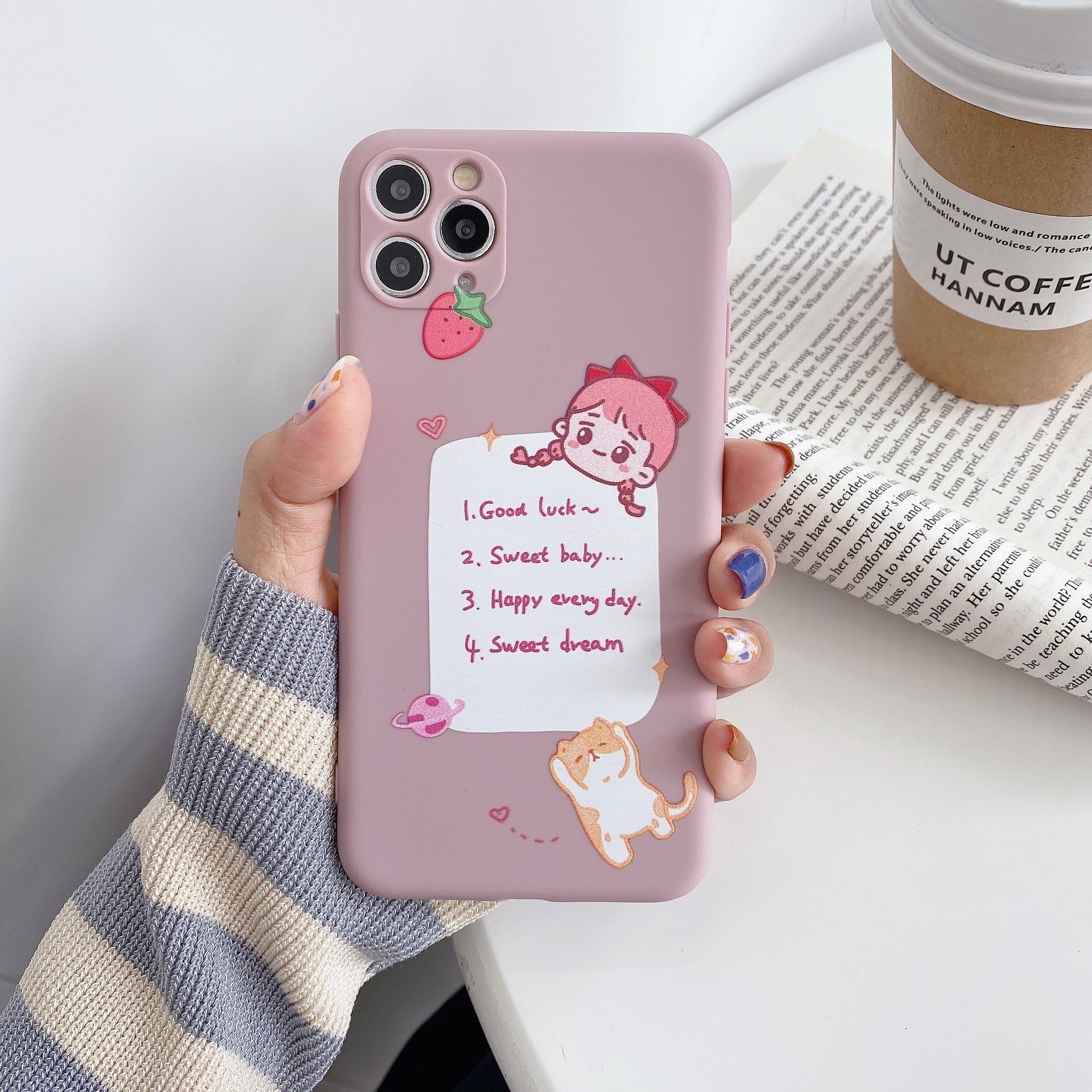Compatible with Apple Cartoon Soft Shell For 12mini11promax Apple X XS XR SE  Iphone78plus Mobile Phone Case