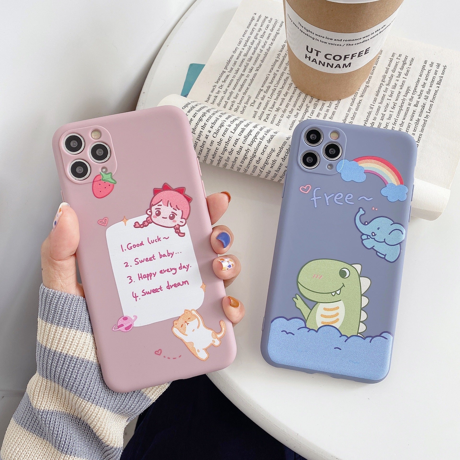 Compatible with Apple Cartoon Soft Shell For 12mini11promax Apple X XS XR SE  Iphone78plus Mobile Phone Case