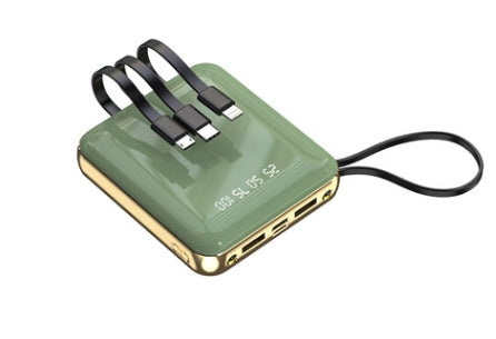 Four-Wire Mini Power Bank 20000 mAh New Fast Charge Digital Display Mobile Power Gift Customization