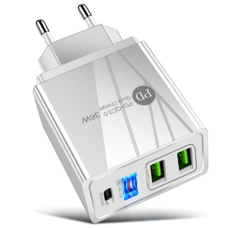 Fast Charge Charging Head Smart Qc3.0 Charger Multi-Porter