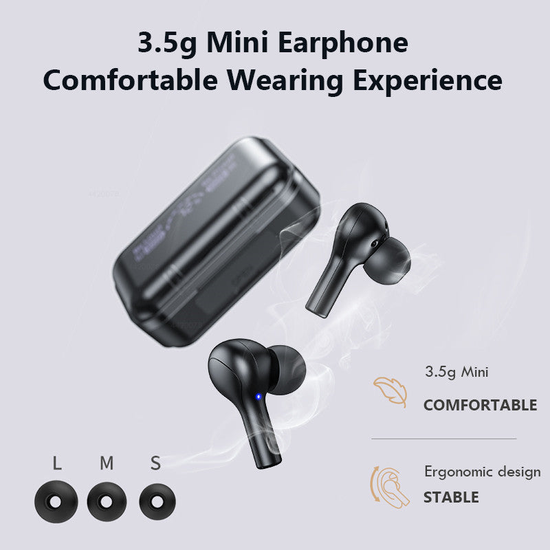 TWS Bluetooth Wireless Headphones LED Earphones  Sports Waterproof Earbuds Bluetooth 5.0 Earphone Headset With Microphone