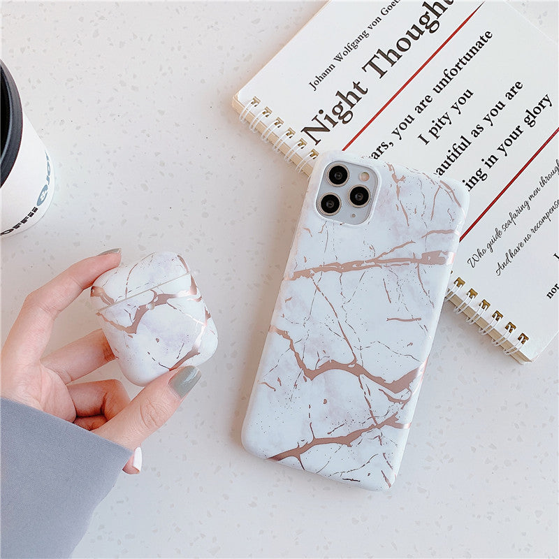 Bronzing Marble Headphone Case