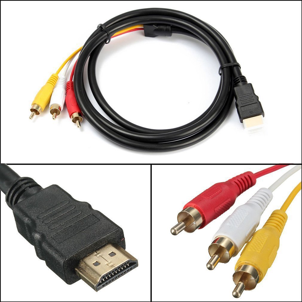 Dmi To Av Cable HDMI To 3Rca Video Adapter Cable