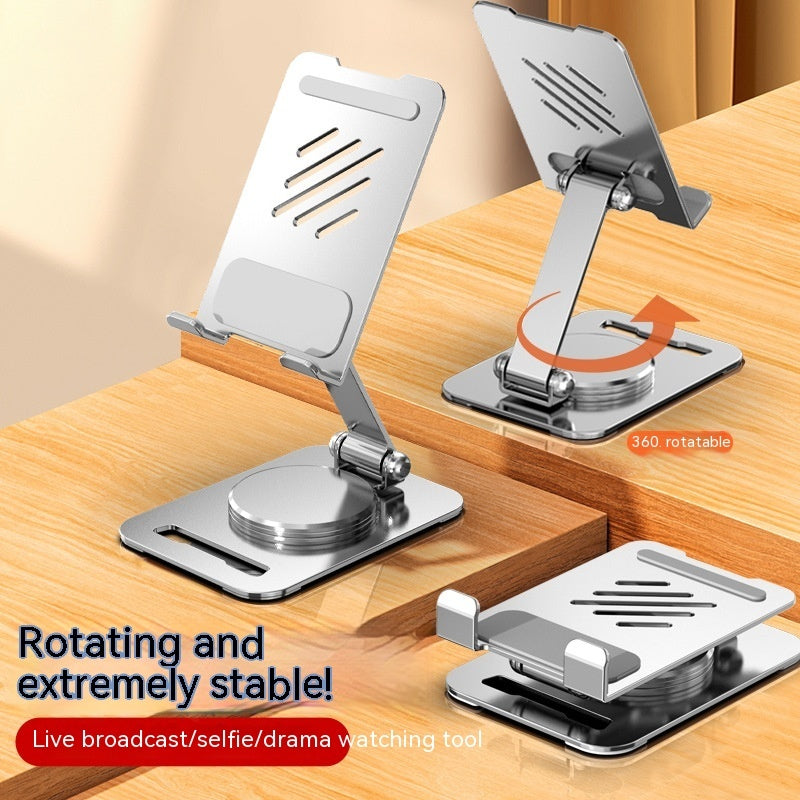 360 Degrees Rotate Metal Desk Mobile Phone Holder Stand For Phone Pad Adjustable Desktop Tablet Holder Table Cell