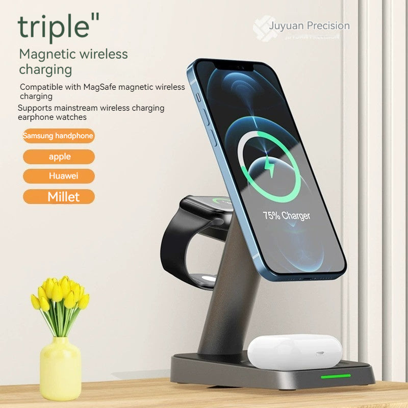 Mobile Phone Vertical  Watch Wireless Charger  Three-in-one Charger