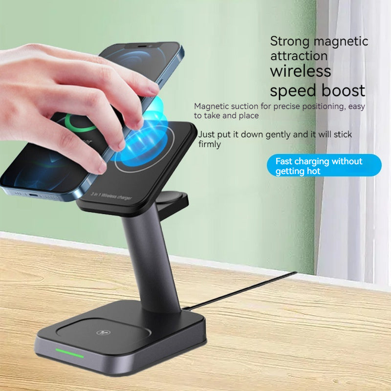 Mobile Phone Vertical  Watch Wireless Charger  Three-in-one Charger