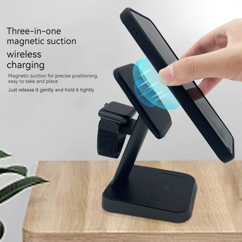 Mobile Phone Vertical  Watch Wireless Charger  Three-in-one Charger