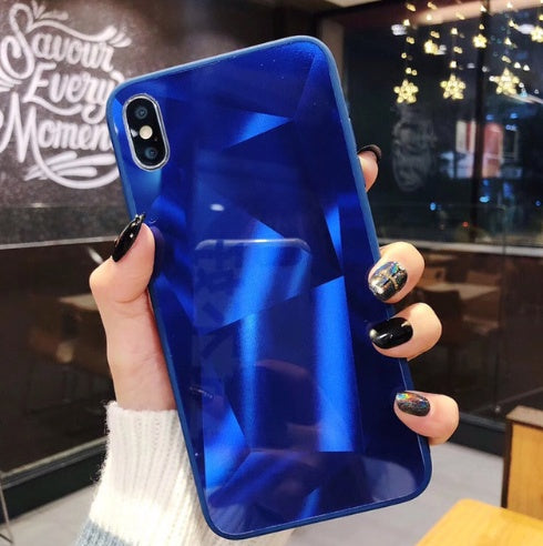 Glitter Diamond Texture  Case For  X XS Max XR 7 Plus Mirror Acrylic Back Cover Cases For  6 S 7 8 Plus