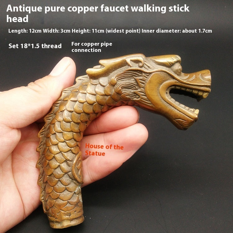 Copper Walking Stick Solid Head Hand Pieces