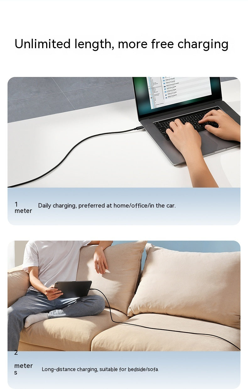 High-power Zinc Alloy Fast Charge PD Data Cable 240W