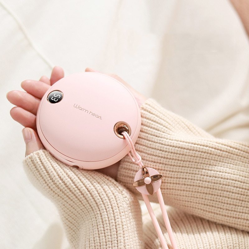 Compatible With , Hand Warmer Heater Poverbank 5000mAh Powerbank Portable Charger For Samsung11 X Xiaomi Power Bank With Digital Display