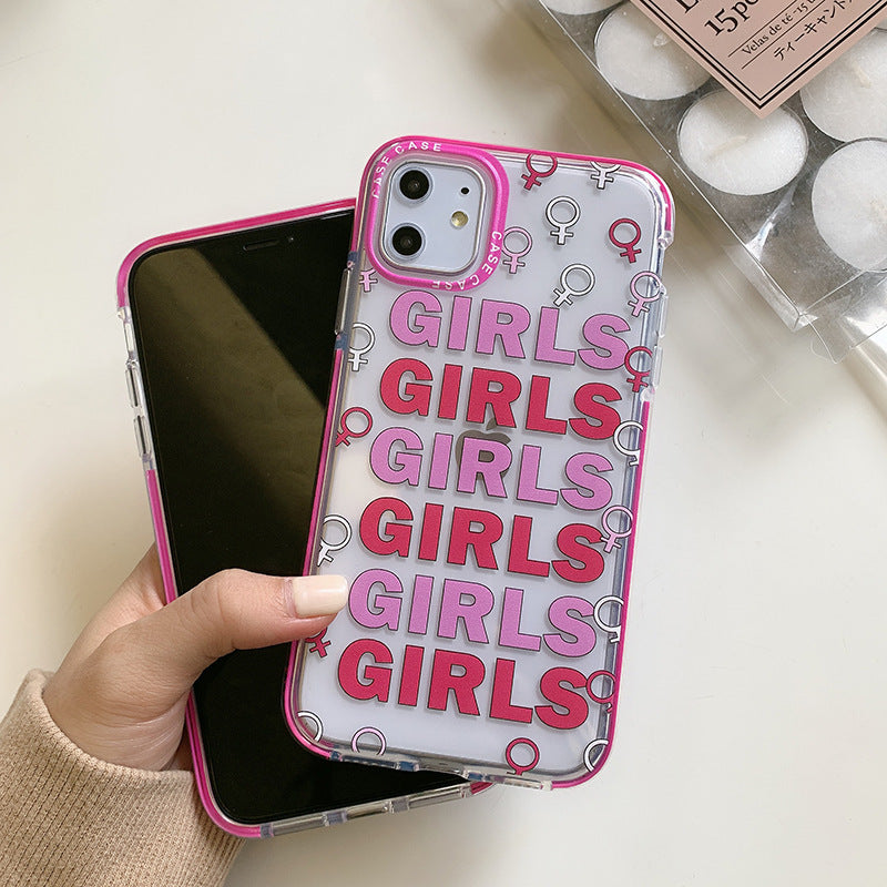 Girl  Case All-inclusive Soft Case Transparent Protective Case