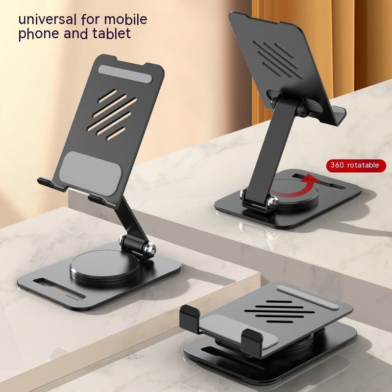 360 Degrees Rotate Metal Desk Mobile Phone Holder Stand For Phone Pad Adjustable Desktop Tablet Holder Table Cell
