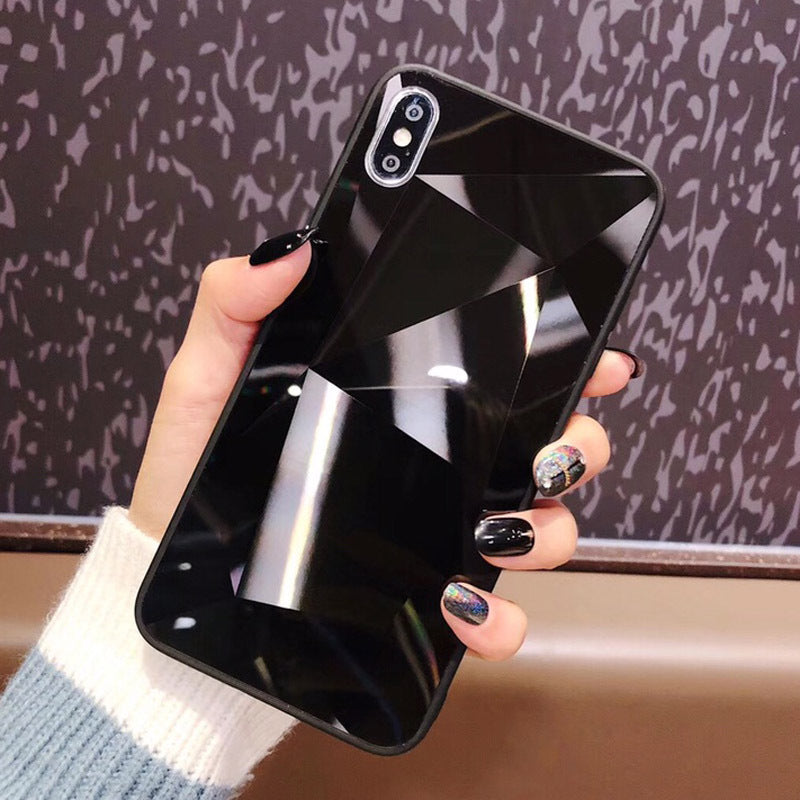 Glitter Diamond Texture  Case For  X XS Max XR 7 Plus Mirror Acrylic Back Cover Cases For  6 S 7 8 Plus