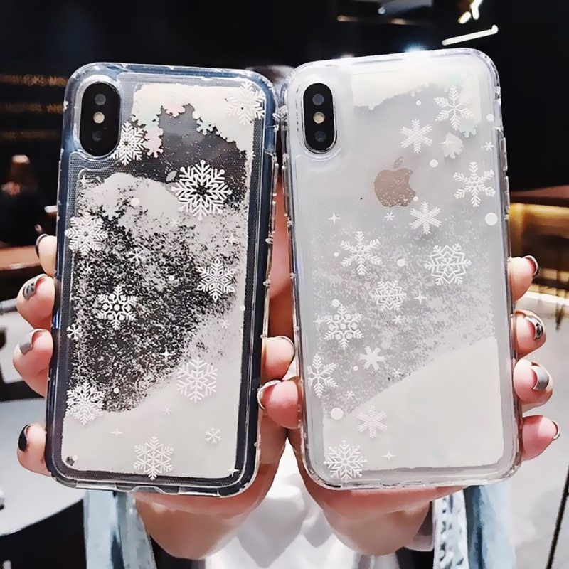 Snowflakes Sands Mobile Shell Christmas Compatible with Apple
