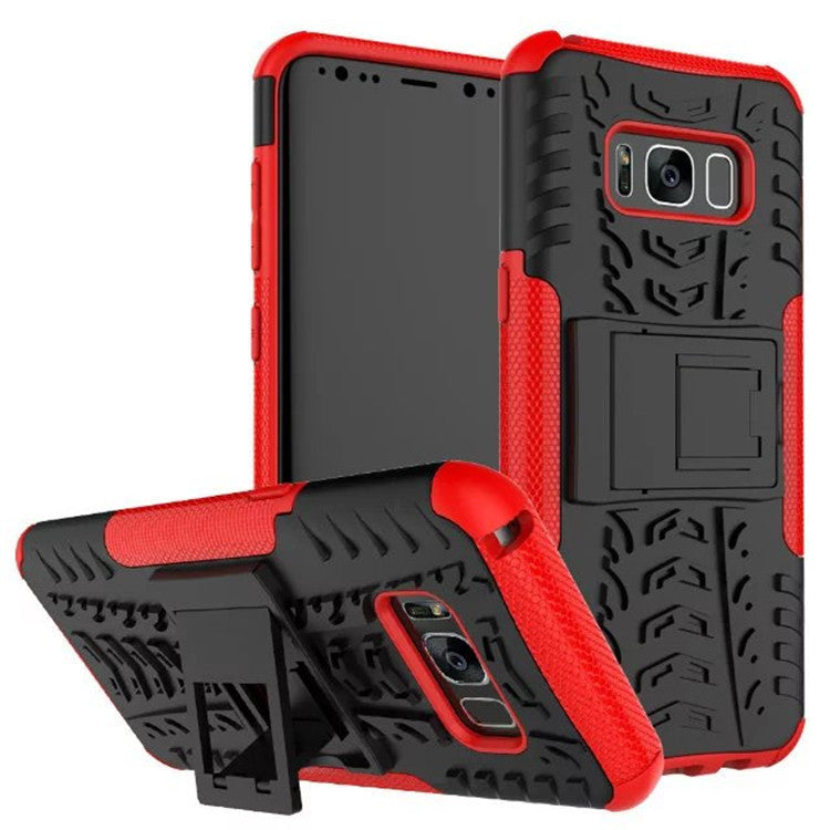 Samsung S8 plus Galaxy S8 mobile phone shell bracket colorful pattern in tire pattern inclusive fall proof sleeve