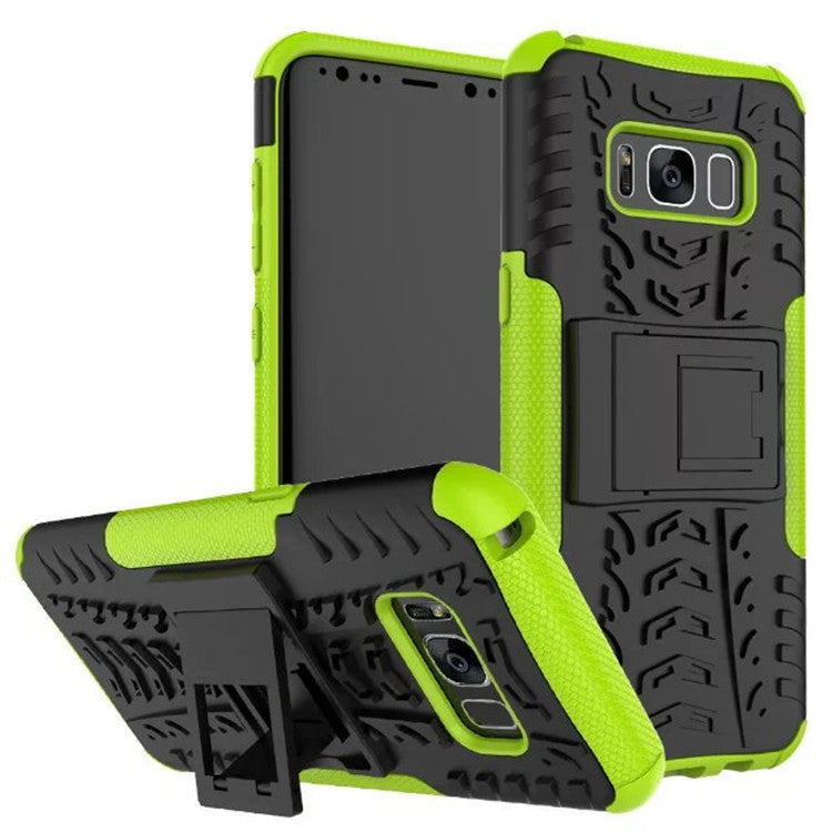 Samsung S8 plus Galaxy S8 mobile phone shell bracket colorful pattern in tire pattern inclusive fall proof sleeve