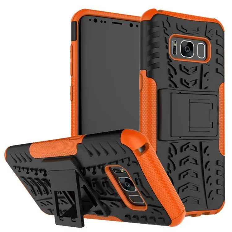 Samsung S8 plus Galaxy S8 mobile phone shell bracket colorful pattern in tire pattern inclusive fall proof sleeve