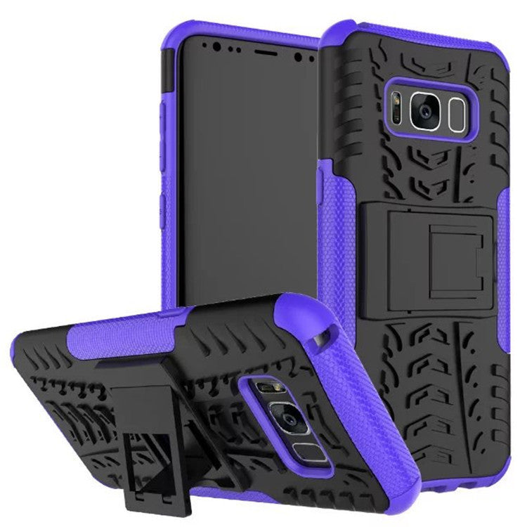 Samsung S8 plus Galaxy S8 mobile phone shell bracket colorful pattern in tire pattern inclusive fall proof sleeve