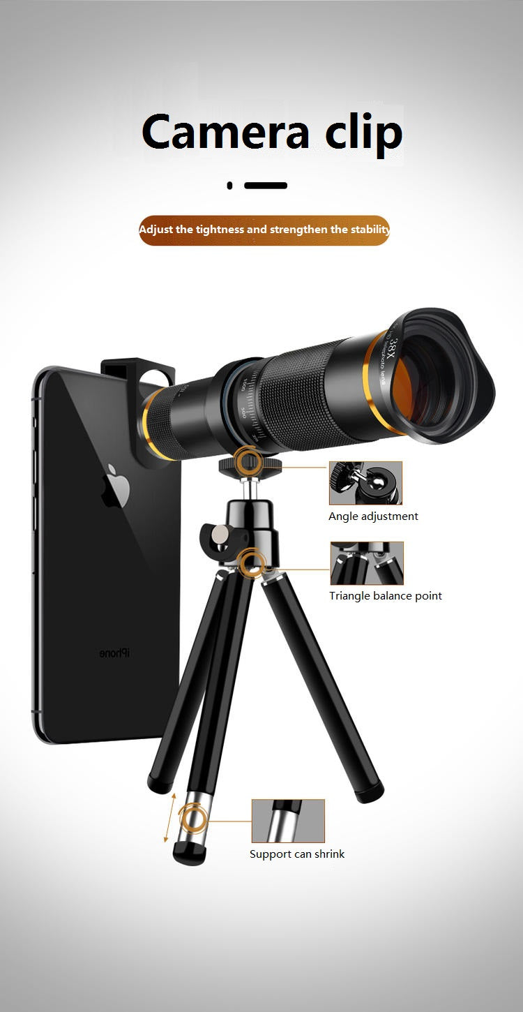 Mobile camera extension-Mobile universal long focus telescope