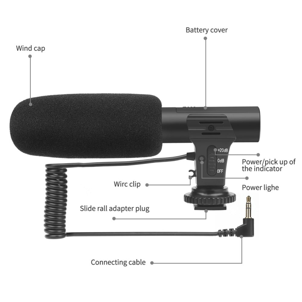 Microphones-Digital Video Recording Microphone Stereo Camera Mic