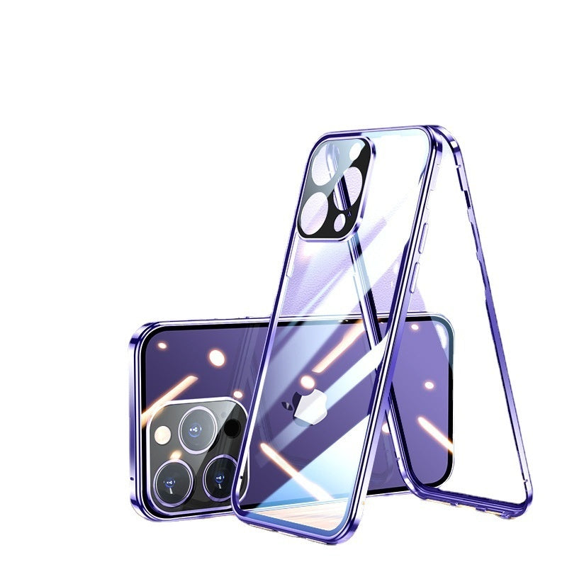 Applicable To 16 Series Double-sided Glass Ultra-thin Magnetic Drop-resistant iPhone Case