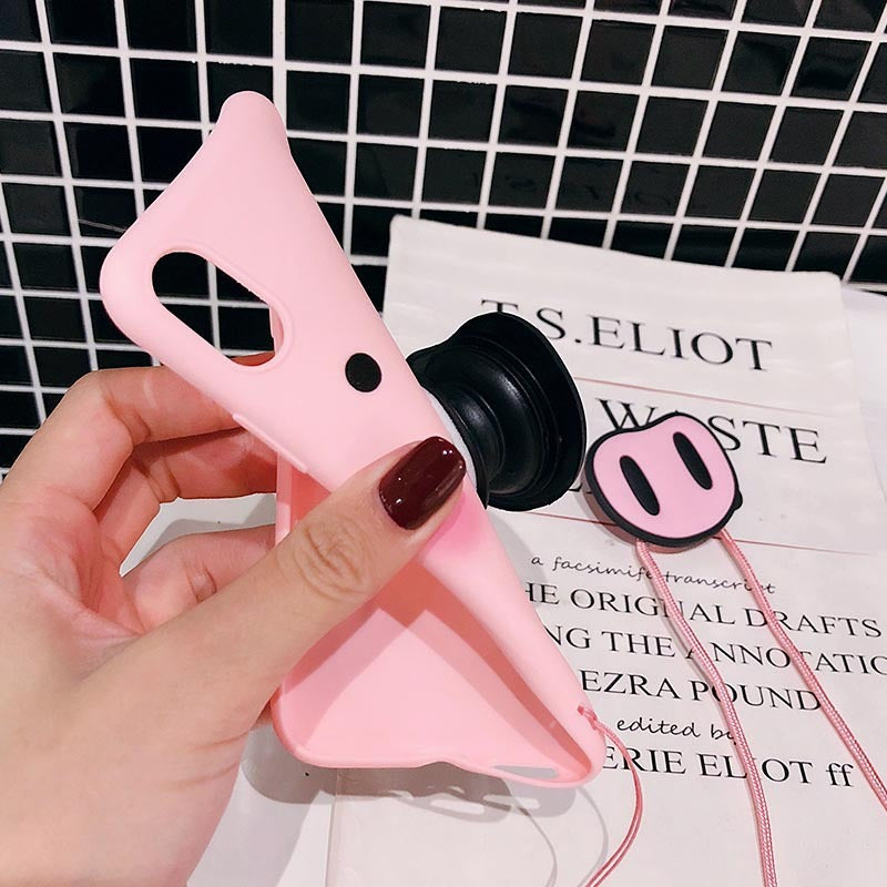Funny Cartoon Pig Case For  X XS Max XR Case For7 6s 8 8 Plus Cute Cover Nose Soft Back Cases Animal