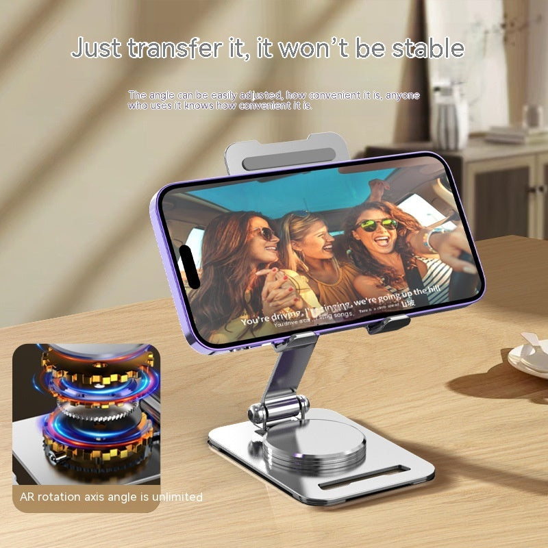 360 Degrees Rotate Metal Desk Mobile Phone Holder Stand For Phone Pad Adjustable Desktop Tablet Holder Table Cell