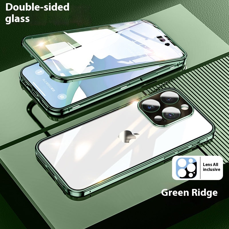 Applicable To 16 Series Double-sided Glass Ultra-thin Magnetic Drop-resistant iPhone Case