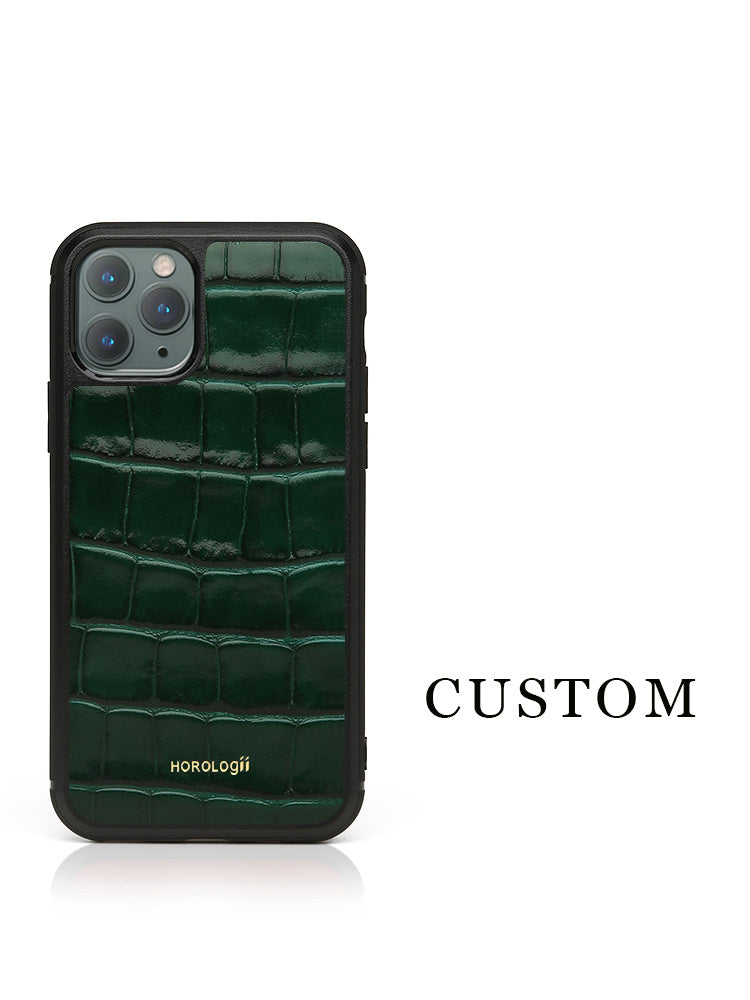 Compatible with Apple,  Unique Alligator Grain Leather Case for Iphone