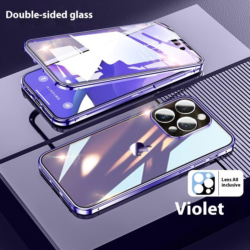 Applicable To 16 Series Double-sided Glass Ultra-thin Magnetic Drop-resistant iPhone Case