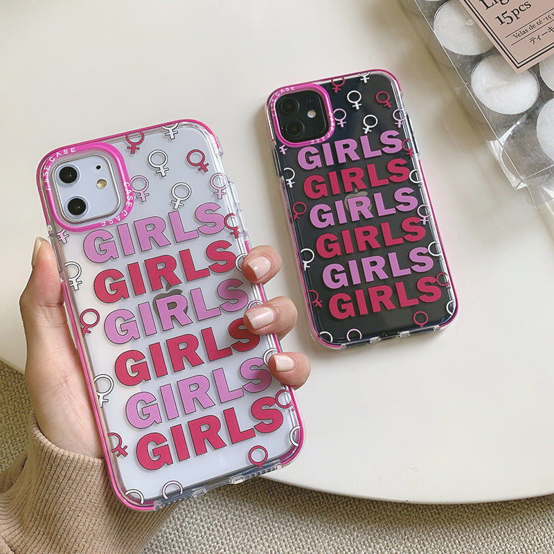Girl  Case All-inclusive Soft Case Transparent Protective Case