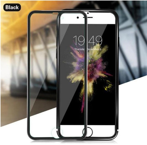 Compatible with Apple , Tempered Glass Full Screen Protector 3D Aluminum Alloy Protective Glass For iPhone